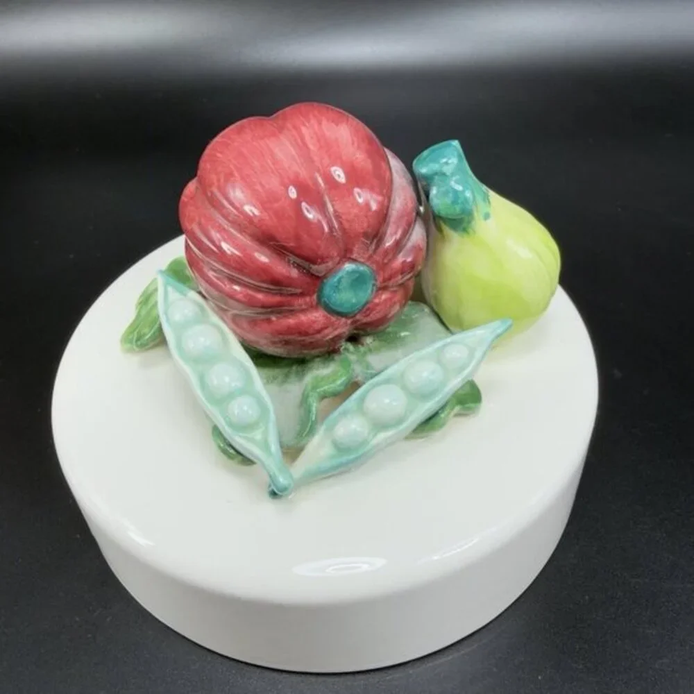 1992 Fitz And Floyd Orchard Fruits Canister Container Cookie Jar W Lid Japan 7in